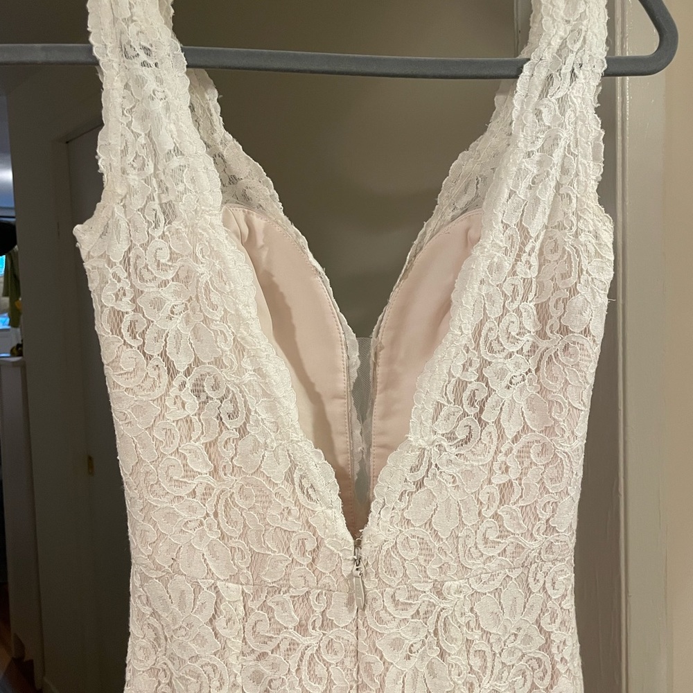 Mikaella Lace Wedding Dress - Picture 5 of 12